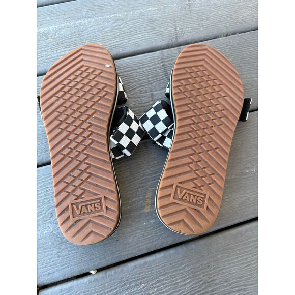 VANS Ultra Cush Black & White Checkered Velcro Strap Sandal Slides-Fits Size 8.5 - Picture 5 of 6
